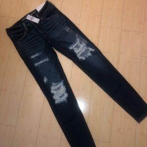 Super Stretch High Waisted Ripped Skinny Jean